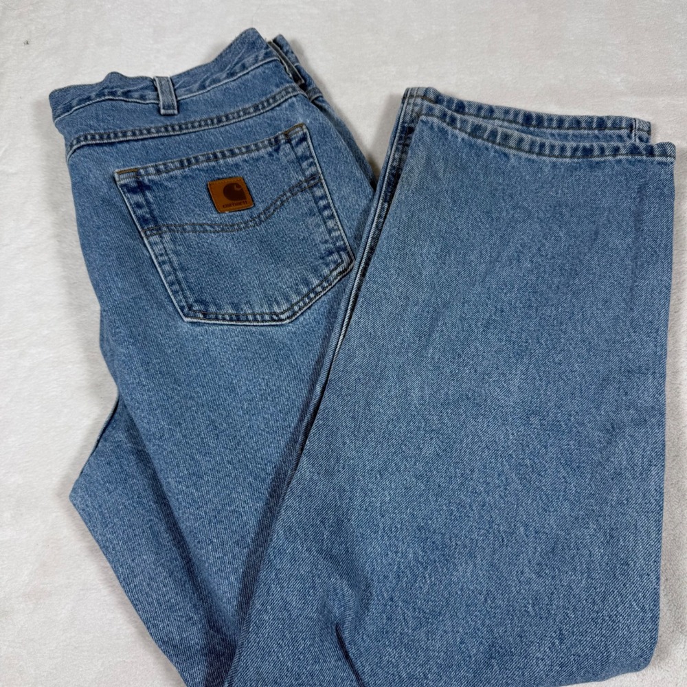 Carhartt Relaxed Fit Straight‎ Leg Denim Jeans Mens Blue Size 38x30